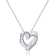 Round Blue Sapphire and White Sapphire Sterling Silver Heart Pendant
With Chain