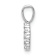 Rhodium Over 14k White Gold Diamond Number 0 Pendant