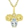 AquamarIne Solitaire Pendant Necklace In 18K Gold Over Sterling Silver