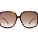 Gucci Gold Tone and Brown Havana Oversize Frame / Brown Gradient Lens Sunglasses