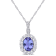 1.87ctw Tanzanite, White Topaz And Diamond Accent 14k White Gold Pendant
With Chain