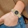 Ladies Charles Hubert Two-tone Stainless Steel Black Dial Watch
