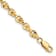 14k Yellow Gold Polished Diamond-Cut Leaf Link Bracelet