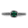 Sterling Silver Stackable Expressions Polished Lab Created Emerald Ring 0.21ctw