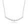 Graduated Diamond Bar Necklace In 10K White Gold
