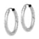 Rhodium Over 14k White Gold Polished and Diamond-cut 1" Endless
Hoop Earrings