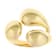 Open Design Statement Ring In 18K Gold Over Bronze