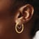 14k Yellow Gold 15/16" Twisted Non-pierced Hoop Earrings