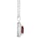 8x5mm Pear Shape Garnet And White Topaz Rhodium Over Sterling Silver
Double Halo Pendant w/Chain