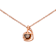 Natural Brown Smoky Quartz 14K Rose Gold Over Sterling Silver Round
Shape Pendant with Chain