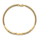 14k Yellow Gold Polished Rectangle Link Diamond Double Strand Bracelet