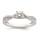 Rhodium Over 14K White Gold Polish Round Diamond Engagement Ring 0.63ctw