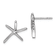 Rhodium Over Sterling Silver Polished Starfish Post Earrings