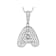 CZ Initial A Bubble Letter Pendant Necklace In Sterling Silver 1.8ctw
