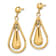 14k Yellow Gold Polished Dangle Earrings