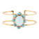 Barse Jewelry Aurora Blue Opal Golden Cuff Bracelet