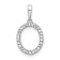 Rhodium Over 14k White Gold Diamond Letter O Initial Pendant