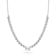 Rachel Zoe CZ Tennis Necklace with Rectangle Center Stone in Rhodium
Over Sterling Silver