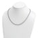 Rhodium Over Sterling Silver 3.0mm Wheat 20 Inch Chain