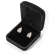 White Cubic Zirconia 14k Rose Gold Studs With Velvet Gift Box 1.00ctw