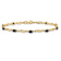 10k Yellow Gold Diamond and Oval Blue Sapphire Bracelet