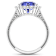Round Violet Tanzanite and Diamond 14K White Gold Halo Ring 3.11 ctw