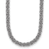 Rhodium Over Sterling Silver 7.5mm Hollow Byzantine 18 inch Necklace