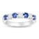 1.00ctw Sapphire and Diamond Wedding Band Ring in 14k White Gold