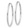 Rhodium Over 14k White Gold Polished 1" Endless Tube Hoop Earrings