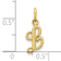 10k Yellow Gold initial L Charm