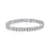 CZ Channel-Set Tennis Bracelet In White Rhodium Over Brass