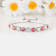 Peach Orange Lab Created Padparadscha and White Sapphire Orange Bracelet
for women