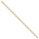 10k Yellow Gold 6mm Triple Link Charm Bracelet
