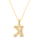 White Diamond Accent 10k Yellow Gold K Initial Pendant With 18” Rope Chain