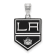 Rhodium Over Sterling Silver NHL LogoArt Los Angeles Kings Large Enamel Pendant