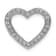 Rhodium Over 14k White Gold Diamond Heart Chain Slide