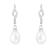 7-8mm White Cultured Freshwater Pearl and Cubic Zirconia Rhodium Over
Sterling Silver Earrings