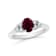 1.10ctw Ruby and Diamond Ring in 14k White Gold