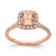14K Rose Gold Morganite Diamond Halo Engagement Ring 1.09ctw