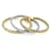Two-Tone Woven Cuff Bracelet Set Of 3 6.7mm