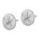 Rhodium Over Sterling Silver Textured Sand Dollar Post Earrings