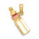 14k Yellow Gold with Enamel 3D Baby Bottle Charm