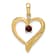 14k Yellow Gold Garnet and Diamond Heart Pendant
