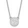 Rhodium Over Sterling Silver MLB LogoArt Texas Rangers Pendant Necklace