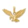 14K Yellow Gold Solid Polished Eagle Landing Pendant