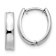 Rhodium Over 14k White Gold Polished 1/2" Hinged Hoop Earrings