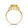 Lab Created Yellow Sapphire with White Topaz Accents 18K Yellow Gold
Over Sterling Silver Ring