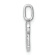 14K White Gold Diamond Letter R Initial Pendant