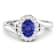 Oval Violet Tanzanite and Diamond 14K White Gold Halo Ring 0.89 ctw