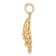 10K Yellow Gold Textured Lions Paw Shell Charm